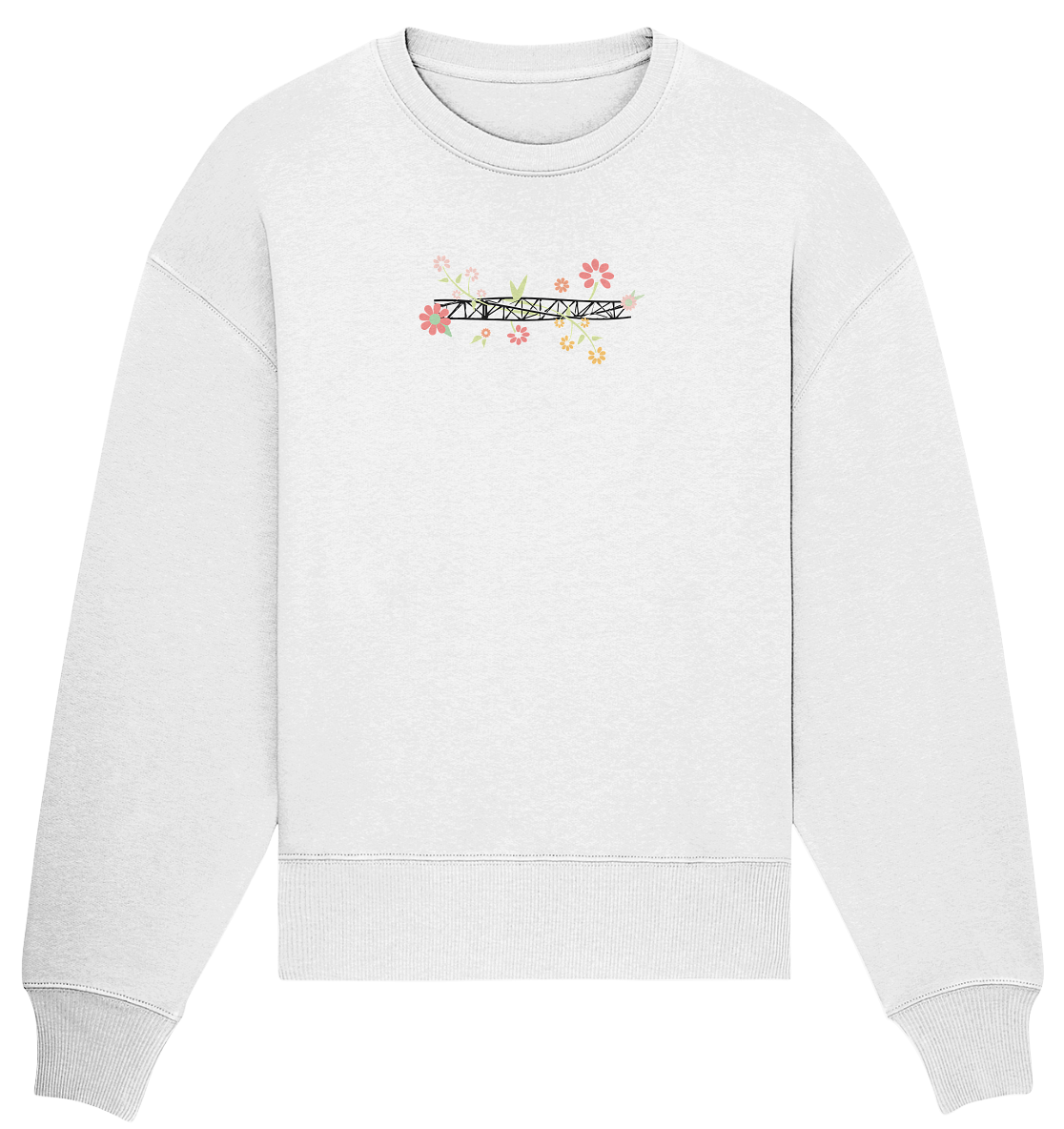Blume toll gebogen - Organic Oversize Sweatshirt