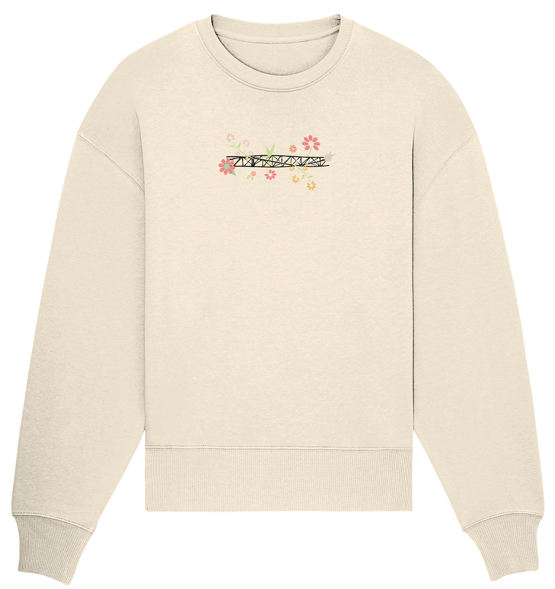 Blume toll gebogen - Organic Oversize Sweatshirt – Bild 2